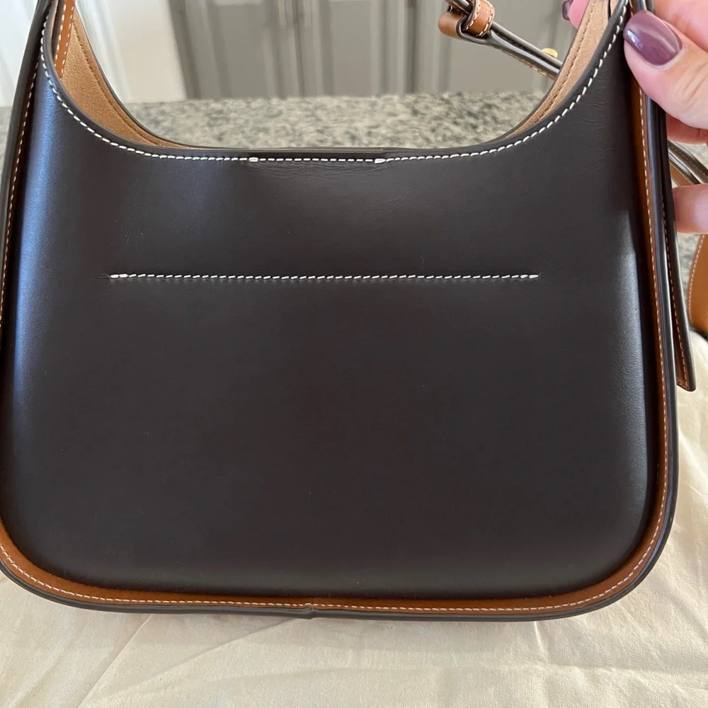 NWOT Tory Burch Brown, Tan and Snakeskin Shoulder Bag - Picture 6 of 12